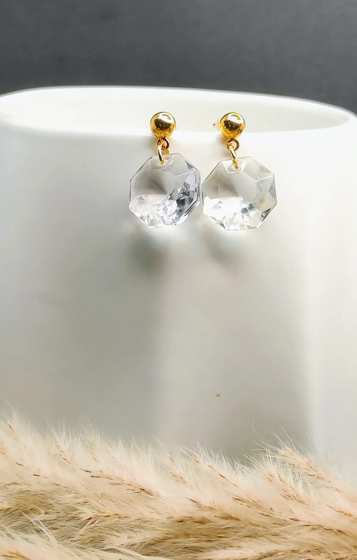 Boucles d’oreilles pampille diamant
