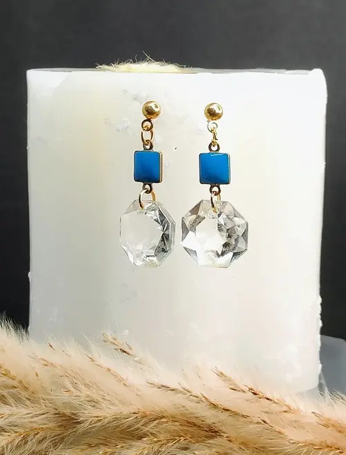 Boucles d’oreilles pampille diamant