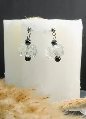 Boucles d’oreilles pampille "soucoupe"