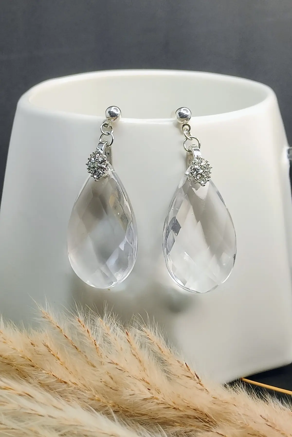 Boucles d’oreilles pampille facettée